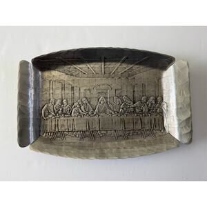 Wendell August Last Supper Handmade Forged Tray 11”x7” #7073